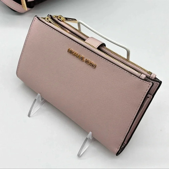 Michael Kors Medium Jaycee Zip Packet Backpack & Double Zip Wallet Wristlet - Picture 7 of 16